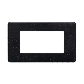 Placca 4 Moduli Bticino Axolute Compatibile Slim Nero...