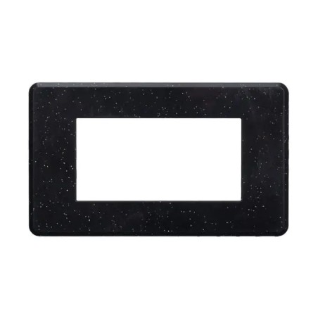 Placca 4 Moduli Bticino Axolute Compatibile Slim Nero Serie Moon