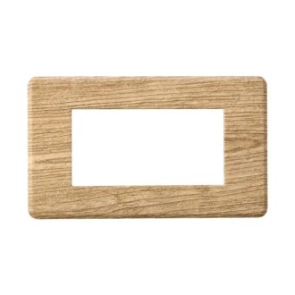 Placca 4 Moduli Bticino Axolute Compatibile Slim Legno...
