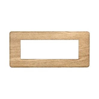Placca 6 Moduli Bticino Axolute Compatibile Slim Legno...