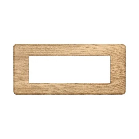 Placca 6 Moduli Bticino Axolute Compatibile Slim Legno Scuro Serie Moon