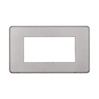 Placca 4 Moduli Bticino Axolute Compatibile Slim Argento...