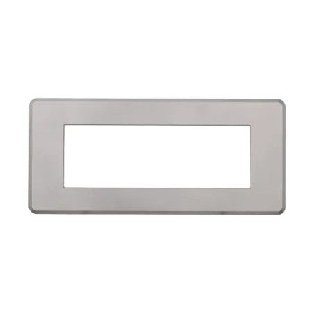 Placca 6 Moduli Bticino Axolute Compatibile Slim Argento Serie Moon