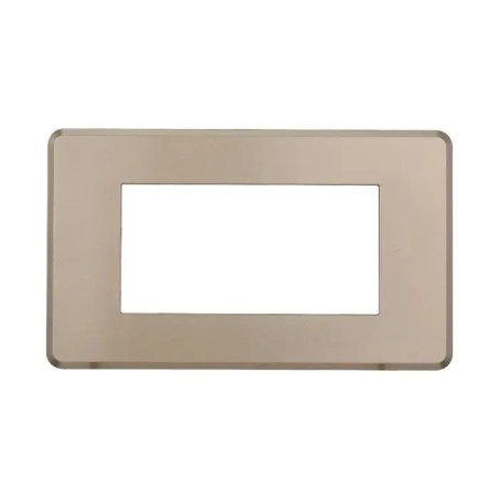 Placca 4 Moduli Bticino Axolute Compatibile Slim Titanio Serie Moon
