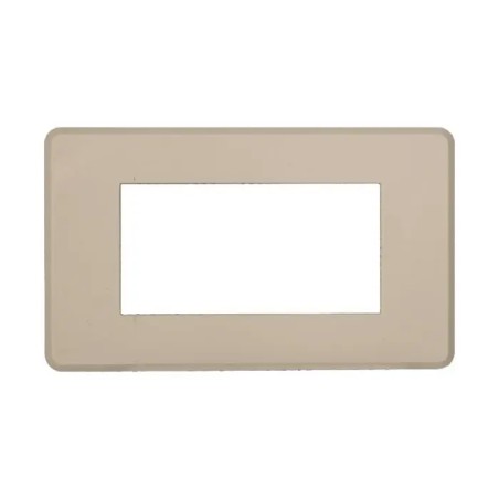 Placca 4 Moduli Bticino Axolute Compatibile Slim Sabbia Serie Moon