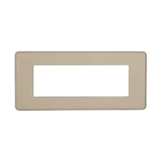 Placca 6 Moduli Bticino Axolute Compatibile Slim Sabbia...