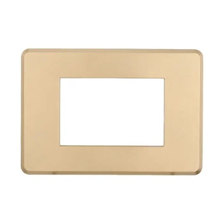 Placca 3 Moduli Bticino Axolute Compatibile Slim Oro Serie Moon