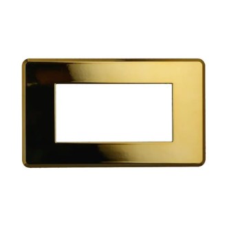 Placca 4 Moduli Bticino Axolute Compatibile Slim Oro...