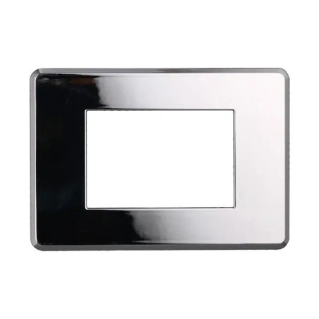 Placca 3 Moduli Bticino Axolute Compatibile Slim Cromato Lucido Serie Moon