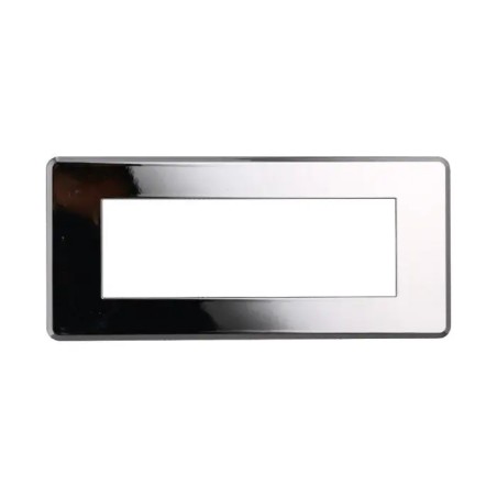 Placca 6 Moduli Bticino Axolute Compatibile Slim Cromato Lucido Serie Moon