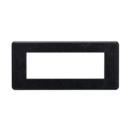 Placca 6 Moduli Bticino Axolute Compatibile Slim Nero Brillante Serie Moon
