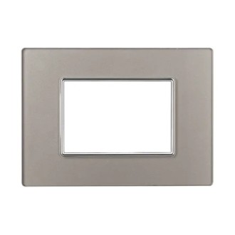 Placca 3 Moduli Bticino Axolute Compatibile Vetro Argento...