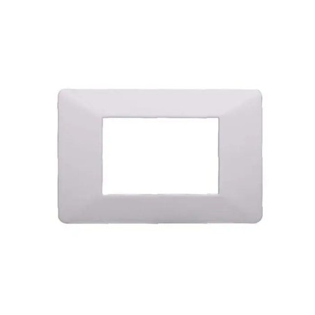 Placca 3 Moduli Vimar Plana Compatibile Plastica Bianco