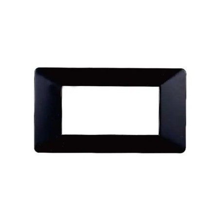 Placca 4 Moduli Vimar Plana Compatibile Plastica Nero