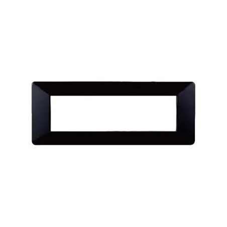 Placca 7 Moduli Vimar Plana Compatibile Plastica Nero