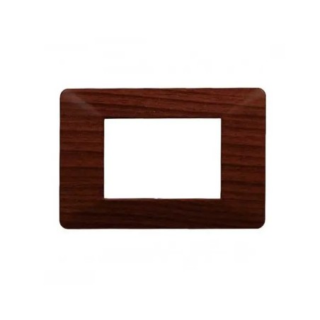 Placca 3 Moduli Vimar Plana Compatibile Plastica Radica