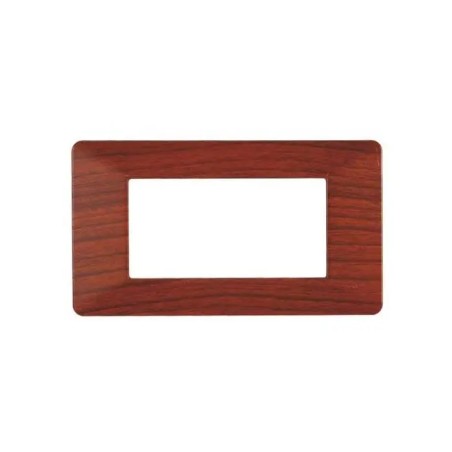 Placca 4 Moduli Vimar Plana Compatibile Plastica Radica