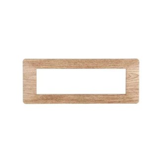 Placca 7 Moduli Vimar Plana Compatibile Plastica Legno...