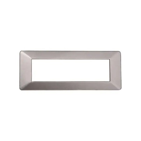 Placca 7 Moduli Vimar Plana Compatibile Plastica Titanio