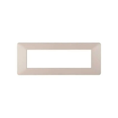 Placca 7 Moduli Vimar Plana Compatibile Plastica Sabbia
