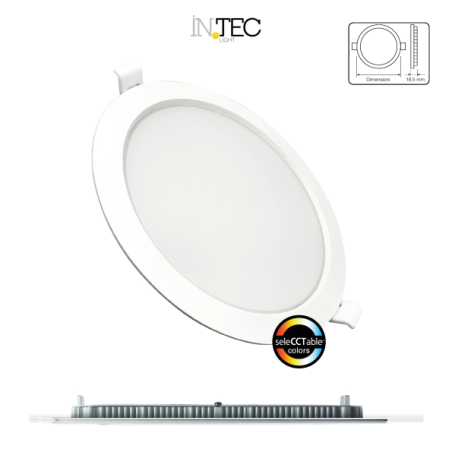 Faretto da incasso LED Tondo 24W