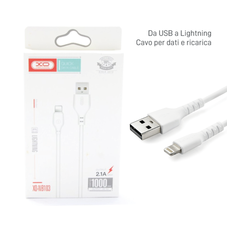 Cavo Dati e Ricarica USB a LIGHTING 2.1A 1mt