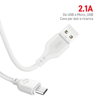 Cavo Dati e Ricarica USB a Micro-USB 2.1A 3mt