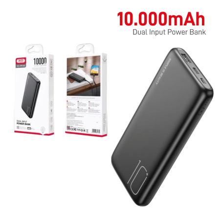 Powerbank 10.000mAh con LED - Ricarica rapida - USB - Type C e micro USB