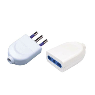Set 2 Pezzi: Spina S17 16A 2P+T Presa Bipasso 10/16A 2P+T