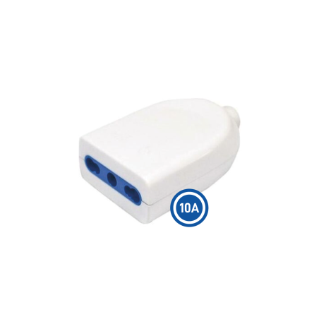 Presa Mobile P11 10A 2P+T Bianca Fermacavo A Vite