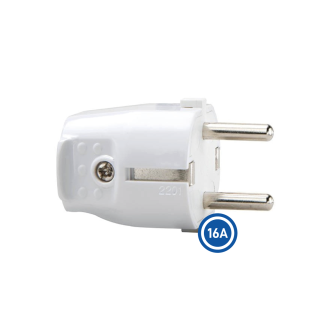 Spina Schuko 16A 2P+T Laterale Colore Bianco Spinotti...