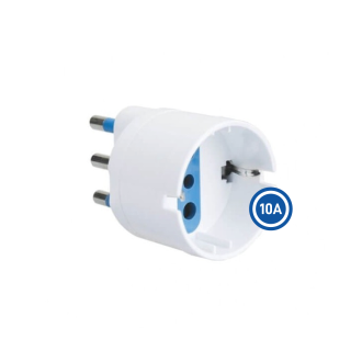 Adattatore Schuko Presa Schuko P30 10A Standard Italiano...