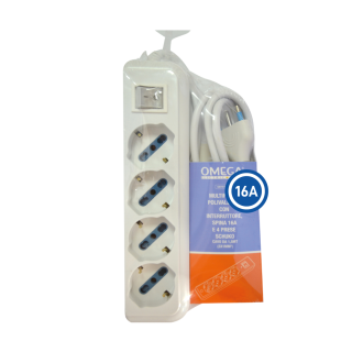 Multipresa 4 Prese Universali P40 Bipasso-schuko 10/16A...