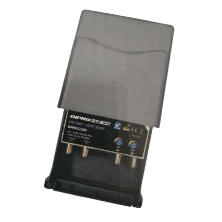 Amplificatore Antenna Tv Da Palo  UHF-UHF 20dB 5G 2 Uscite