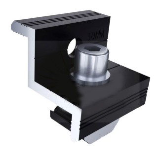CLIP MORSETTO ESTERNO PER MINI RAIL 30-35MM NERO