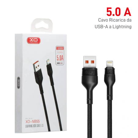 Cavo Dati e Ricarica USB a Lightning 5.0A 1mt