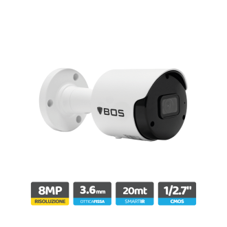 Telecamera Bullet 4in1, 4K, ottica 3.6mm