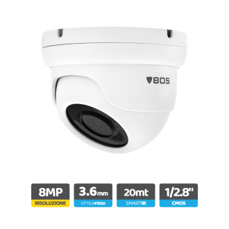 Telecamera Dome 4in1, 4K, ottica 3.6mm