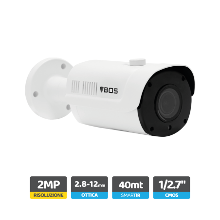 Telecamera Bullet IP, 2MP, autofocus 2.8 – 12mm