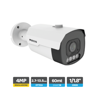 Telecamera Bullet IP, 4MP, autofocus 2.7 -13.5 mm,...