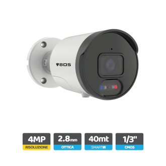 Telecamera Bullet IP, 4MP, OTTICA 2.8mm, analisi video