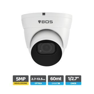 Telecamera Dome IP, 5MP, Autofocus 2.7-13.5mm
