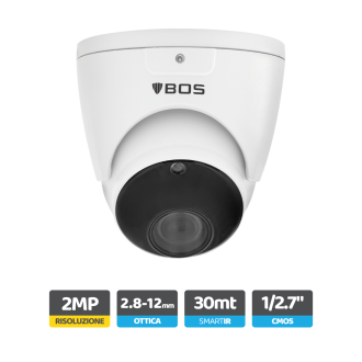 Telecamera Dome IP, 2MP, Autofocus 2.8-12mm