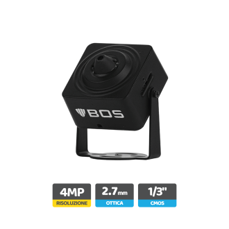 Telecamera mini Pinhole IP 4MP, ottica pinhole 3.7mm