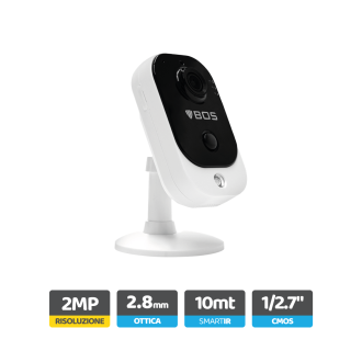 Telecamera Cube IP, 2MP, ottica 2.8mm, PIR, Wi-Fi