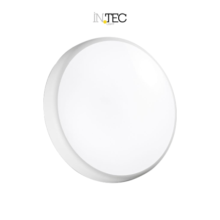 Plafoniera Led per Esterno Bianca Con Selettore Watt Kelvin e Sensori