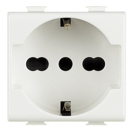 Presa modulare 10/16 A - 250Vac 2P+T standard tedesco