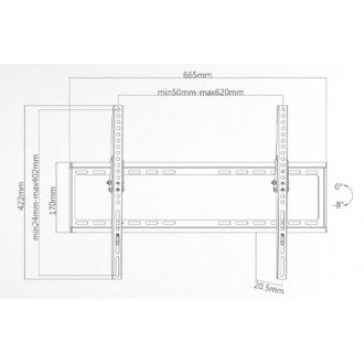 Supporto TV 37-80 Tilt Extra Slim