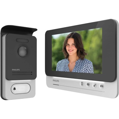 Videocitofono Philips monofamiliare con schermo da 7", video citofono a 2 fili facile da installare