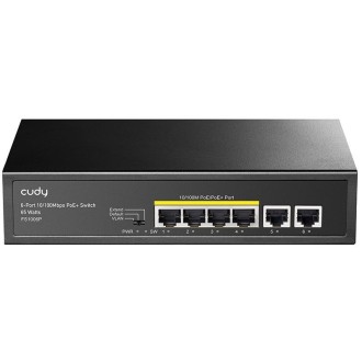 Switch Ethernet POE+ 6 Porte 65W